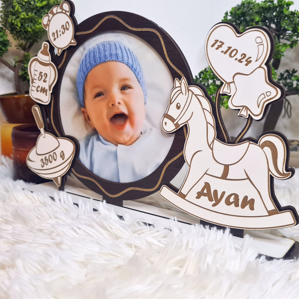 Rama foto bebe personalizata 9 mirror wenghe [4]