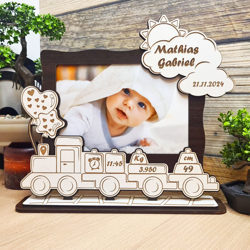 Rama foto bebe personalizata 7 Trenulet wenghe [1]