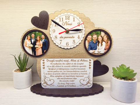 Cadouri de Craciun - ceas-personalizat-nasi-cununie-cu-doua-poze-apreciere