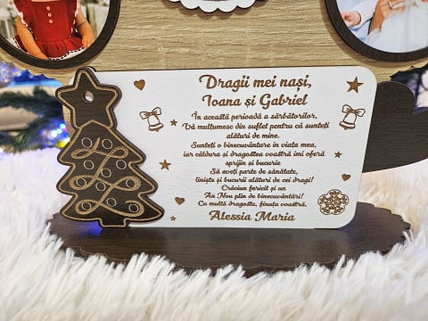 Ceas Personalizat de Crăciun – Cadoul Perfect pentru Nașii de Botez fetita [2]