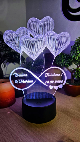Cadouri pentru femei - Lampă LED cu Mesaj  Cadoul Perfect pentru Valentin’s Day & Dragobete 2