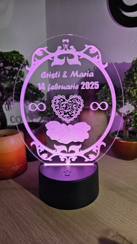 Lampă LED cu Mesaj  Cadoul Perfect pentru Valentin’s Day & Dragobete 3 [3]