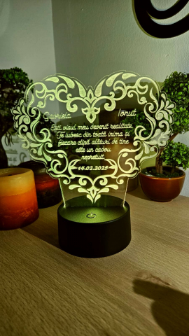Lampă LED cu Mesaj  Cadoul Perfect pentru Valentin’s Day & Dragobete 1 [4]