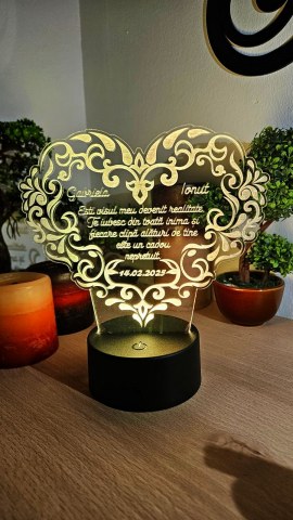 Cadouri pentru femei - Lampă LED cu Mesaj  Cadoul Perfect pentru Valentin’s Day & Dragobete 1