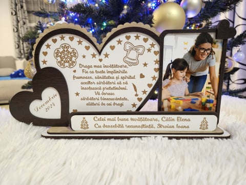 Cadouri profesii - Plachetă CadouSarbatori învățătoare - Cadoul perfect de Crăciun!