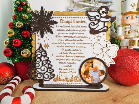 PLacheta Trofeu Cadoucu poza  Craciun Bunici [1]