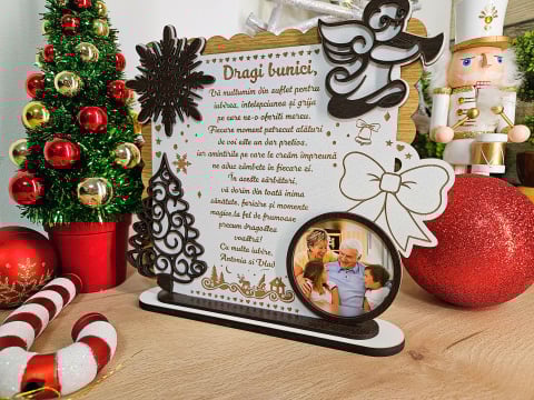 Cadouri pentru parinti - PLacheta Trofeu Cadoucu poza  Craciun Bunici