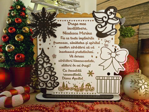 Cadouri de Craciun - PLacheta Trofeu Cadou Craciun Educatoare Invatatoare Diriginta Profesoara2