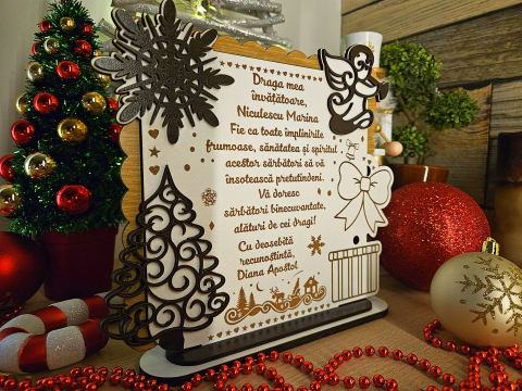 PLacheta Trofeu Cadou Craciun Educatoare Invatatoare Diriginta Profesoara2 [1]