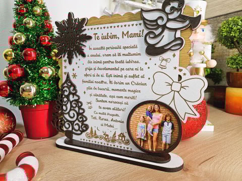 Cadouri pentru parinti - PLacheta Trofeu Cadou Craciuncu poza  Mamica