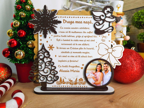 PLacheta Trofeu Cadoucu poza  Craciun Nasa [1]