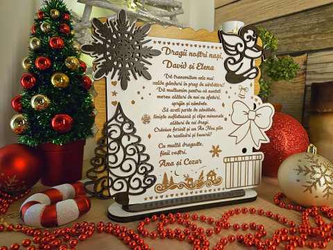 PLacheta Trofeu Cadou Craciun Nasi de Nunta / Cununie [1]