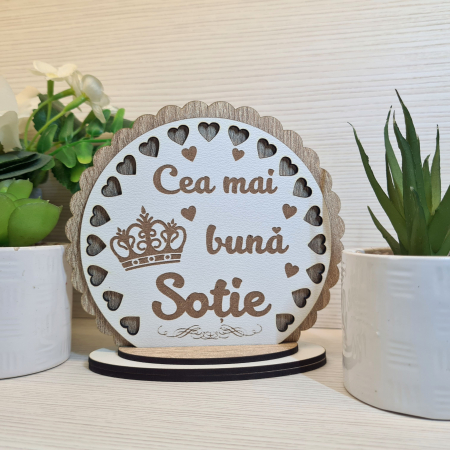 Placheta trofeu "Cea mai buna sotie"