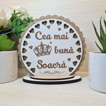 Cadouri gravate - Placheta trofeu "Cea mai buna soacra"