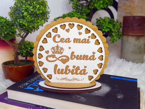 Placheta trofeu "Cea mai buna iubita"
