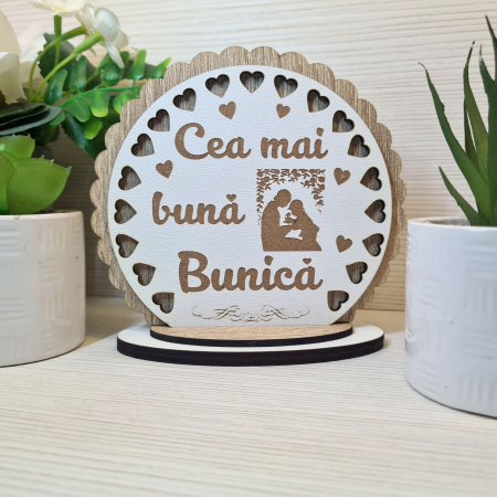 Placheta trofeu "cea mai buna bunica"
