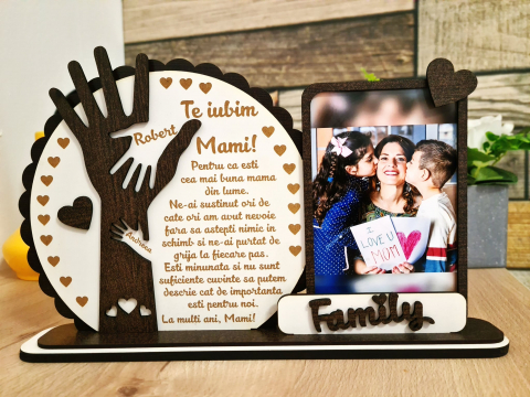 Cadouri pentru femei - Placheta Trofeu manuta Te iubim Mami