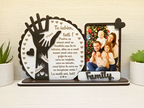 Cadouri de Craciun - Placheta Trofeu manuta Te iubim Tati