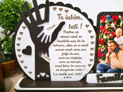 Placheta Trofeu manuta Te iubim Tati [2]