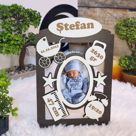 Cadouri pentru botez - Rama foto bebe personalizata 1