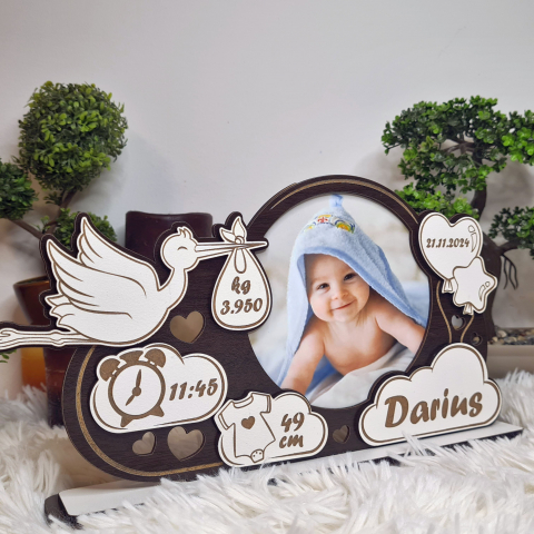 Rama foto bebe personalizata 12 wenghe [2]