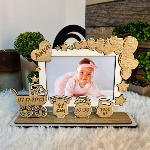 Cadouri pentru botez - Rama foto bebe personalizata 6
