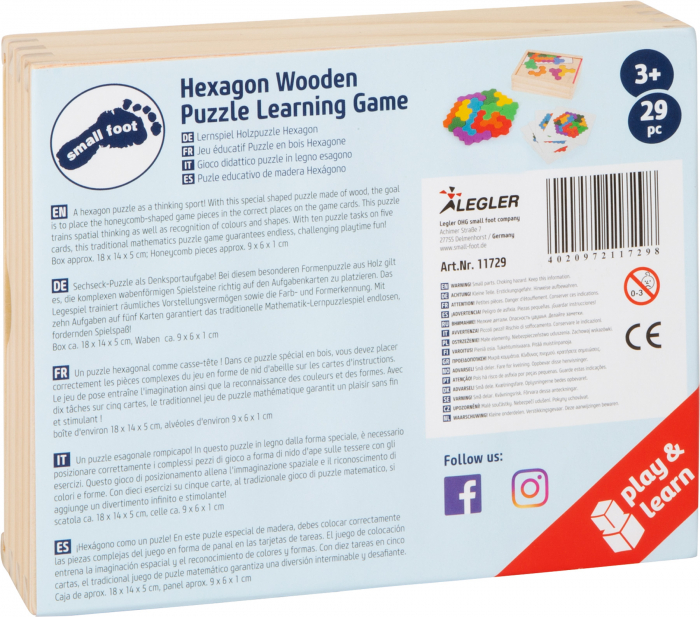 Puzzle Montessori, Joc Educațional din Lemn [4]