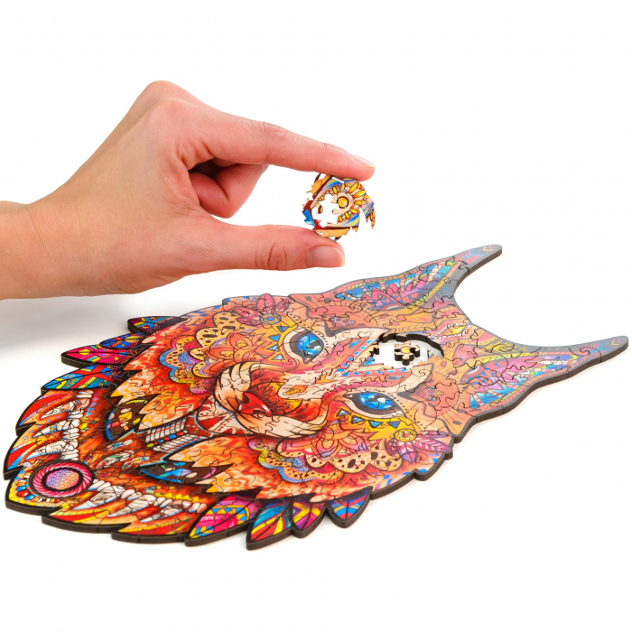 Puzzle din Lemn, Animal Lynx, 105 piese, Unidragon [3]