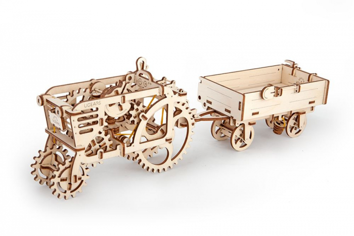 Puzzle 3D Lemn, Remorca, Ugears [4]