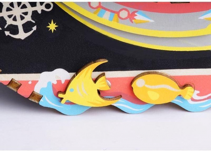 Robotime Fishing Cat Music Box AMD42 - Model din lemn [4]