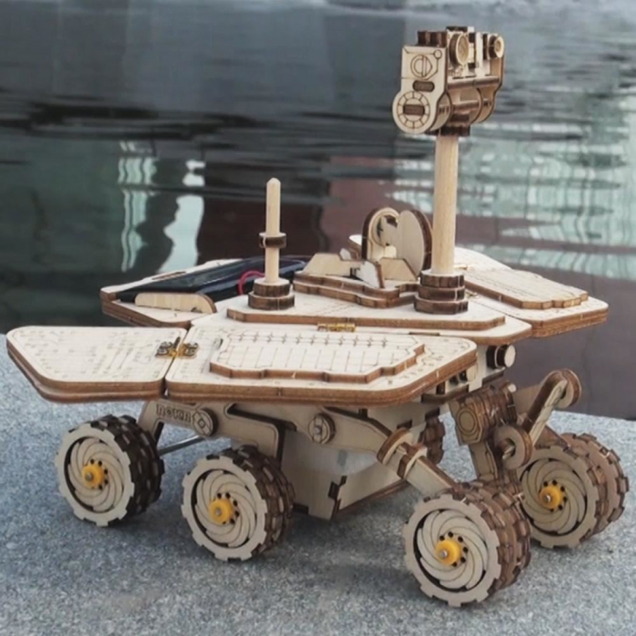 Robotime Opportunity Rover cu celulă solară LS503 - Model din Lemn [4]