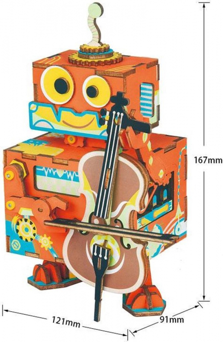 Robotime Small Performer Music Box AMD53 - Model din lemn [3]
