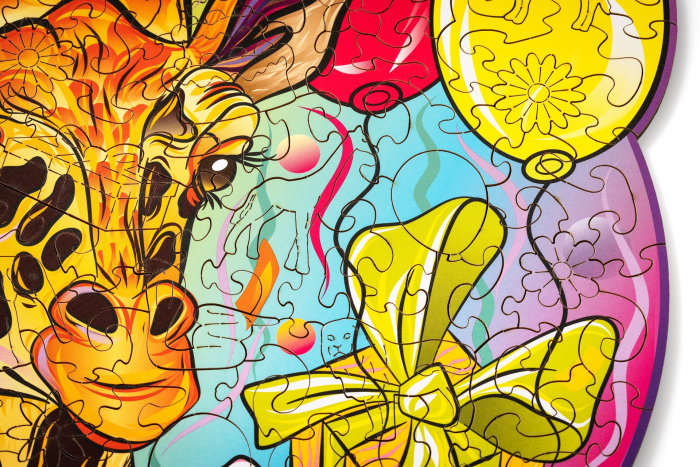 Puzzle din Lemn, Animal, Girafa Grațioasă [4]