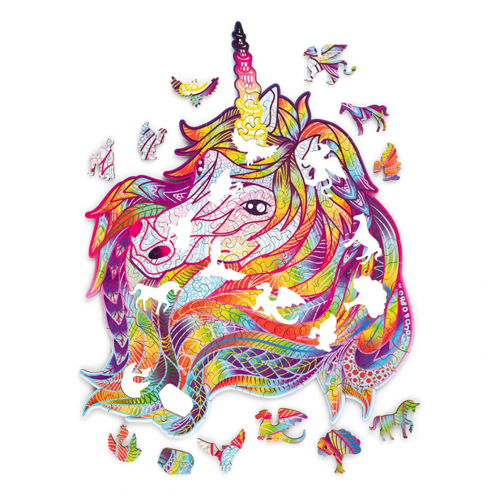 Puzzle din Lemn, Animal, Unicorn sclipitor [3]