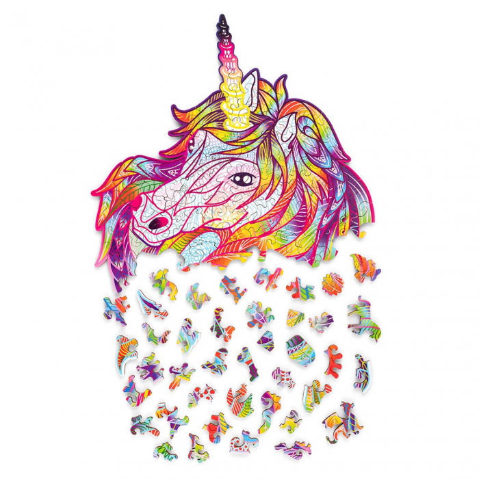 Puzzle din Lemn, Animal, Unicorn sclipitor [4]