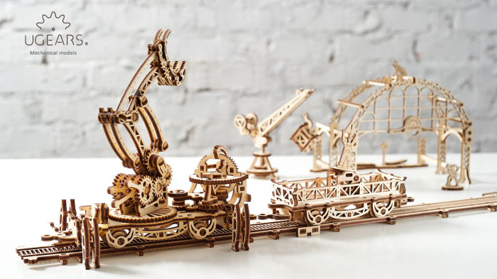 Puzzle 3D Lemn, Manipulator Autopropulsat, Ugears [3]