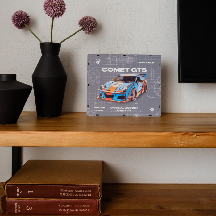 Puzzle 3D Lemn, Comet GTS, DIY Woosaic, 219 piese, Unidragon [7]