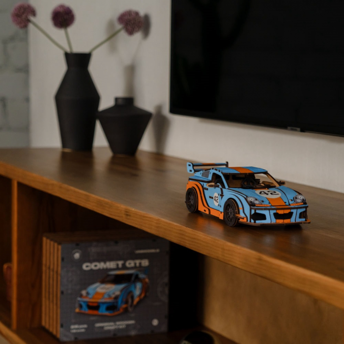 Puzzle 3D Lemn, Comet GTS, DIY Woosaic, 219 piese, Unidragon [6]