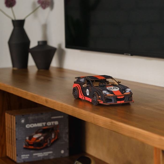 Puzzle 3D Lemn, Comet GTS Z, DIY Woosaic, 219 piese, Unidragon [6]