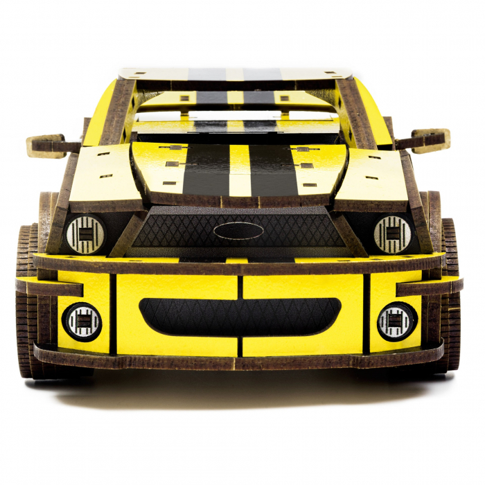 Puzzle 3D Lemn, Stallion GT, DIY Woosaic, 248 piese, Unidragon [4]