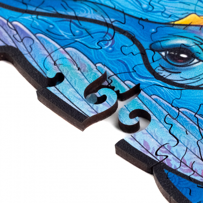 Puzzle din Lemn, Animal Balena, 2 in 1, 172 piese, Unidragon [3]