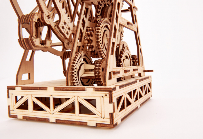 Puzzle 3D Lemn, Roata de Parc Mecanica, WoodTrick [3]