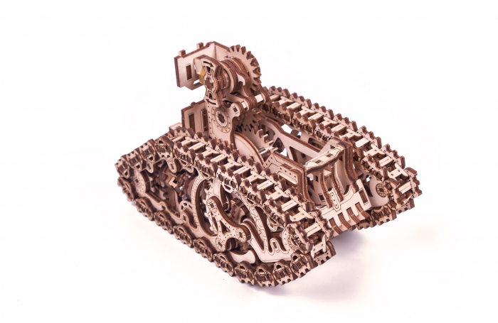 Puzzle 3D Lemn, Tanc Steampunk, [4]