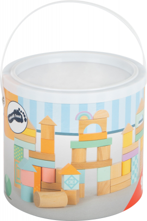 Cuburi de Construit din Lemn, Pastel, 50 de piese [3]