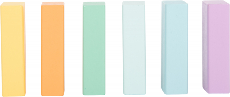 Cuburi de Construit din Lemn, Pastel, 50 de piese [4]