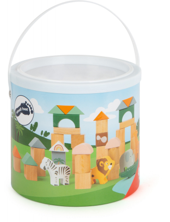 Cuburi de Construit din Lemn Safari, 50 de piese [4]