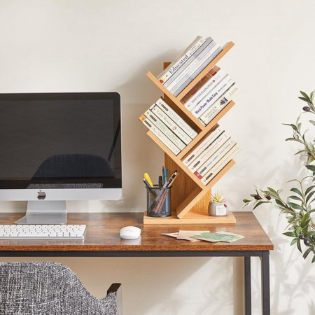 Raft modern cu 4 polițe aspect stejar natural [1]