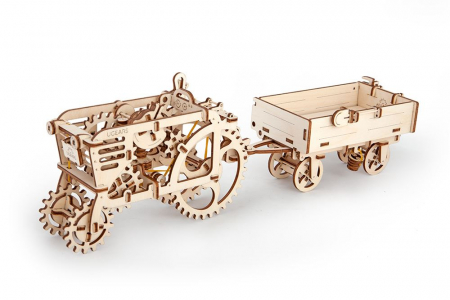 Puzzle 3D Lemn, Remorca, Ugears [3]