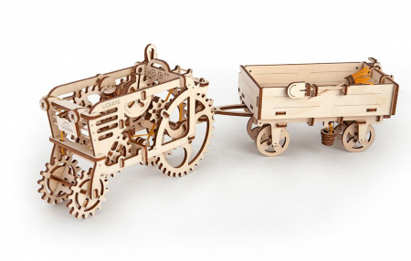 Puzzle 3D Lemn, Remorca, Ugears [0]