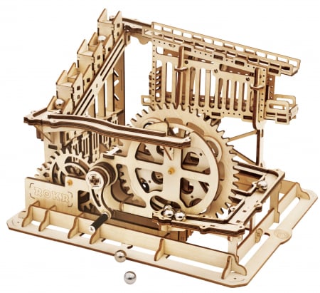 Puzzles Lemn si Butoni - Robotime Marble Squad, Pista de Bile